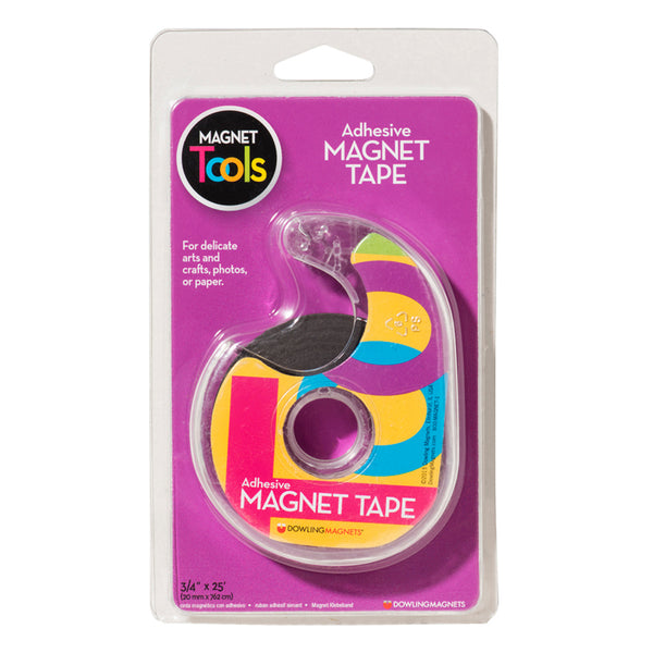Magnet Tape in Dispenser, 3-4" x 25', Pack of 3