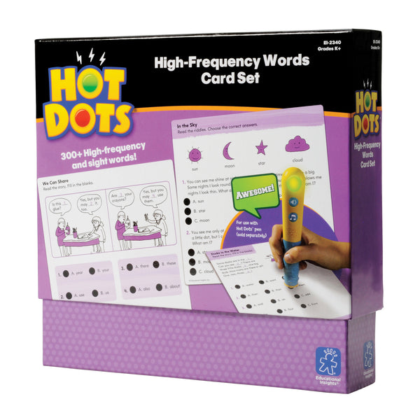Hot Dots® High-Frequency Words Card Sets, Grades K+, 40 Cards