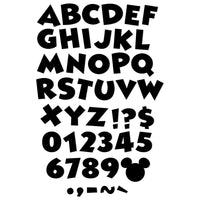 Mickey Mouse® Throwback Black Deco Letters, 216 Characters Per Pack, 3 Packs
