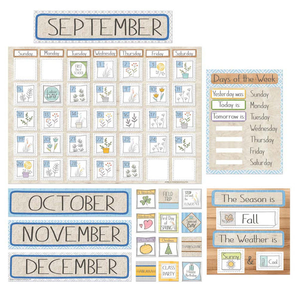 A Close-Knit Class Calendar Set Bulletin Board Set