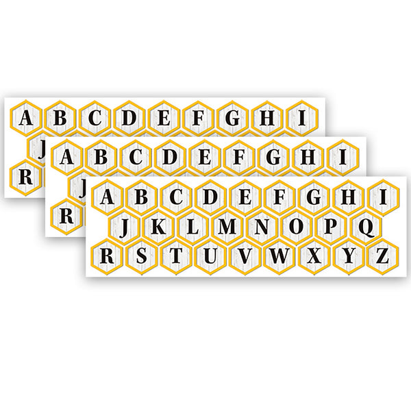 The Hive Deco Letters, 96 Characters Per Pack, 3 Packs