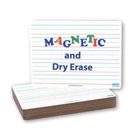 Two-Sided (Red & Blue Ruled-Blank) Dry Erase Board, 9" x 12", Pack of 12