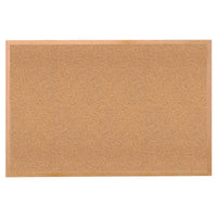 Natural Cork Bulletin Board with Wood Frame, 2'H x 3'W