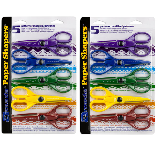 Paper Shapers® Decorative Scissors Set 1, 5 Per Set, 2 Sets