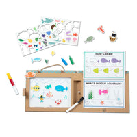 Natural Play: Play, Draw, Create Reusable Drawing & Magnet Kit - Ocean