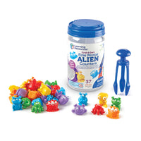 Grab & Sort Fine Motor Alien Counters