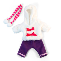 Doll Clothes, Fits 12-5-8" Dolls, Cold Weather White Fur Set