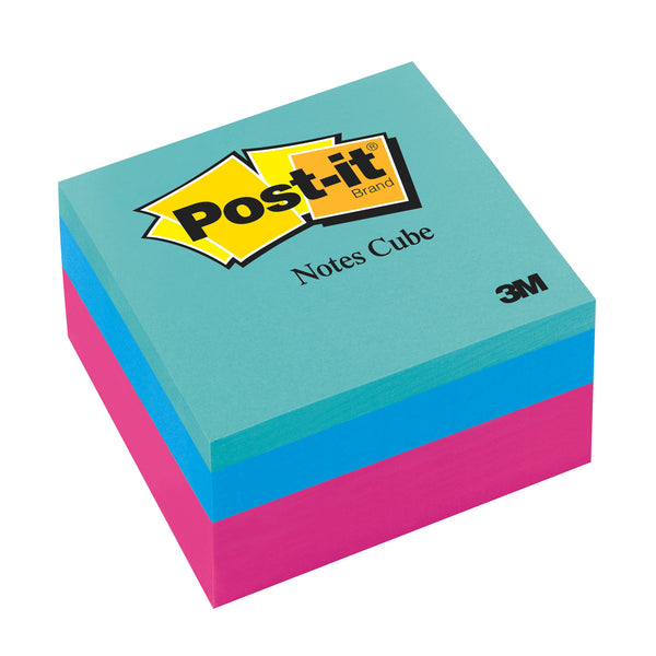 Notes Cube, Ultra Colors, 3" x 3", Pack of 4