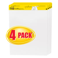 Easel Pad, 25" x 30", Self Stick Sheets, 30 Sheets-Pad, Pack of 4