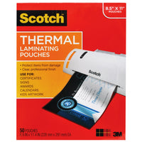 Thermal Laminating Pouches, Letter Size, Pack of 50