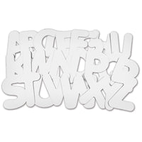Uppercase Collage Letters, 9" Tall, White, 26 Count