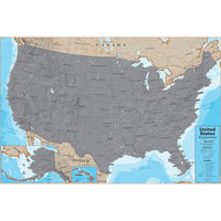 Scratch Off USA 24" x 36" Laminated Wall Map