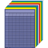 Vertical Incentive Chart, 28" x 22", Assorted Colors, Pack of 12