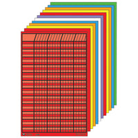 Vertical Incentive Chart, 14" x 22", Assorted Colors, Pack of 12