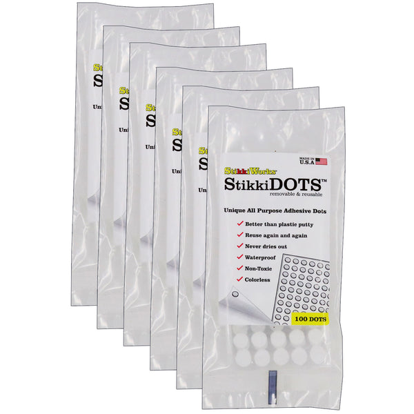 StikkiDOTS™, Adhesive Dots, 100 Per Pack, 6 Packs