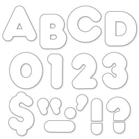 White 4" Casual Uppercase Ready Letters®, 6 Packs