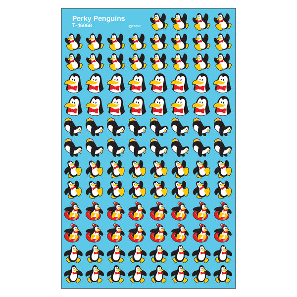 Perky Penguins superShapes Stickers, 800 Per Pack, 6 Packs