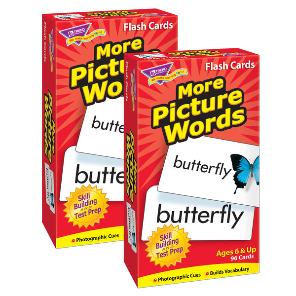 More Picture Words Skill Drill Flash Cards, 2 Sets