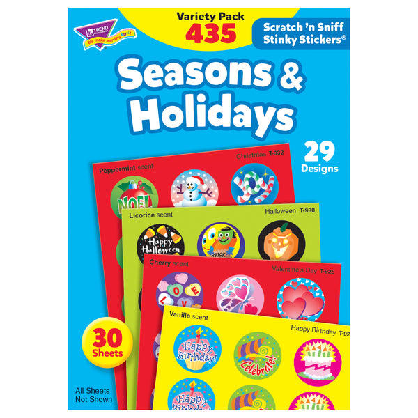 Seasons & Holidays Stinky Stickers® Variety Pack, 435 Per Pack, 2 Packs