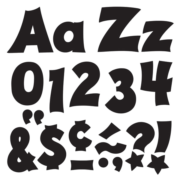 Black 4" Friendly Combo Ready Letters®, 3 Packs