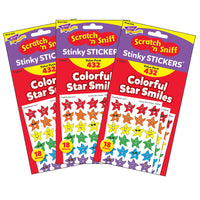 Colorful Star Smiles Stinky Stickers® Variety Pack, 432 Per Pack, 3 Packs