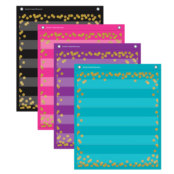 Confetti Colorful Magnetic Mini Pocket Charts, 14" x 17"