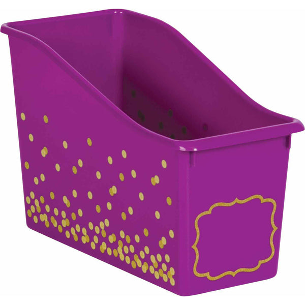 Purple Confetti Plastic Book Bin, Pack of 3