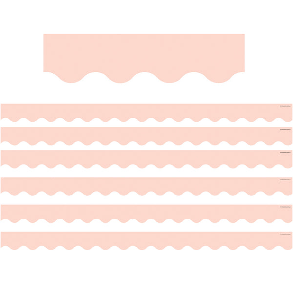 Blush Scalloped Border Trim, 35 Feet Per Pack, 6 Packs