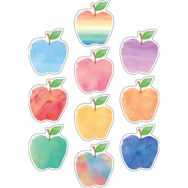 Watercolor Apples Accents, 30 Per Pack, 3 Packs