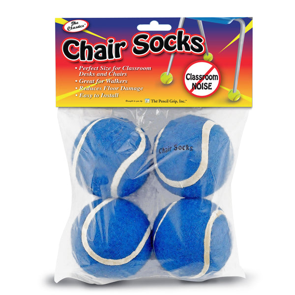 Chair Socks, Blue, 4 Per Pack, 6 Packs